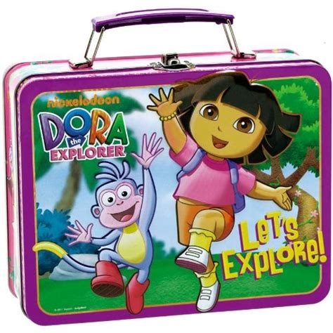 dora the explorer metal lunch box|dora and friends lunch box.